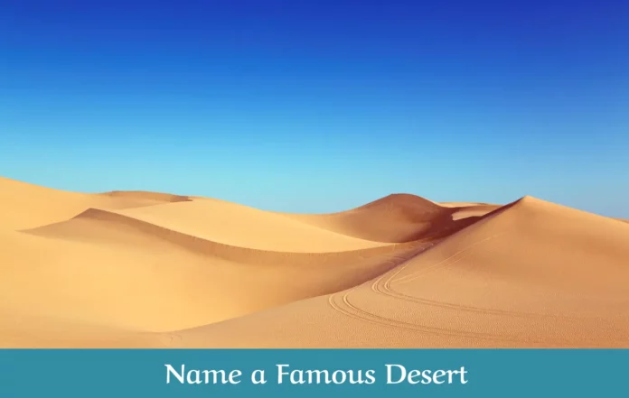 Name a Famous Desert