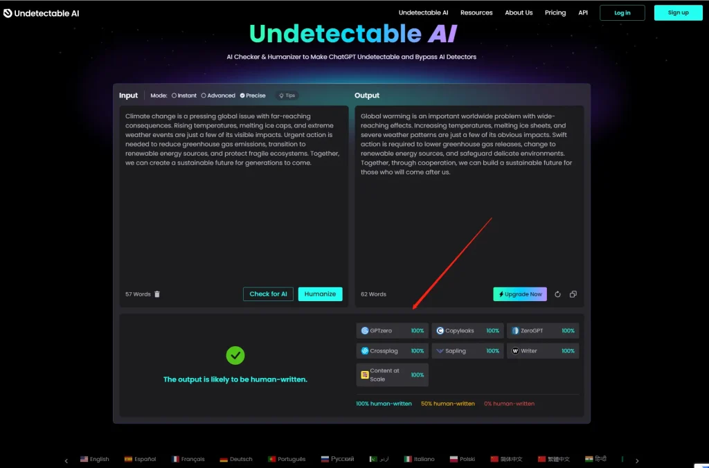 Undetectable AI