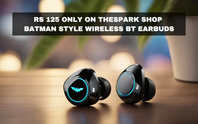 Rs 125 Only on TheSpark Shop Batman Style Wireless BT Earbuds