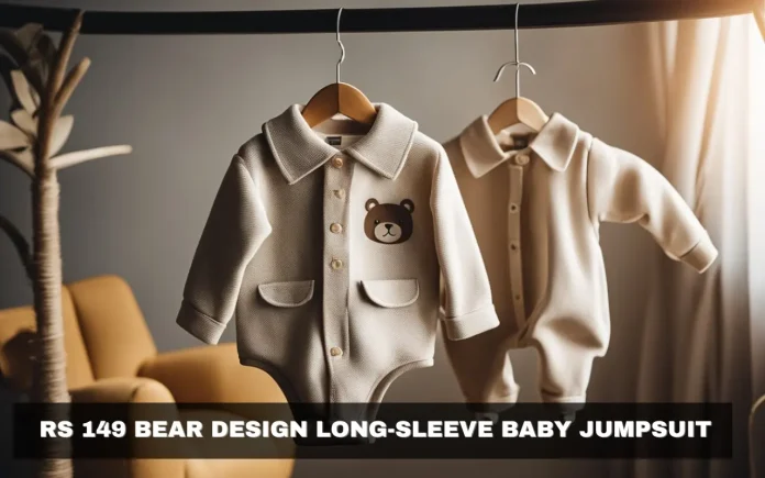 Rs 149 bear design long-sleeve baby jumpsuit thespark shop