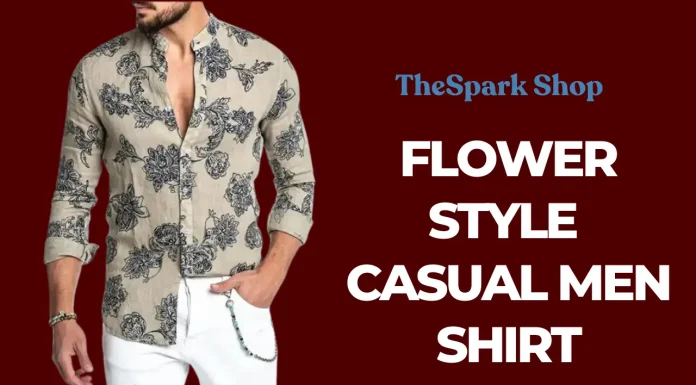 Thespark Shop Flower Style Casual Men Shirt The Spark Shop Flower Style Casual Men Shirt