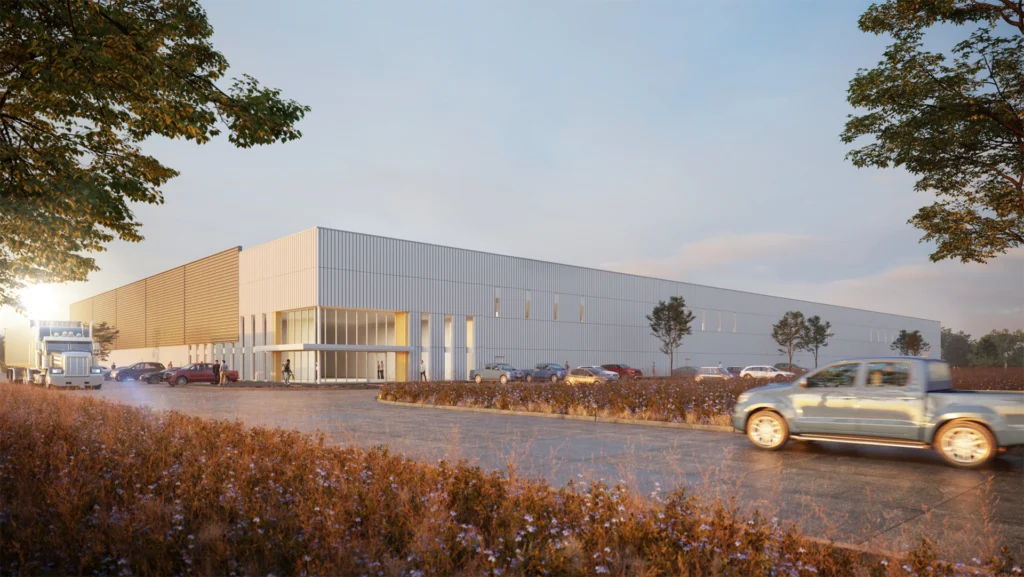 3D rendering of a warehouse in Texas, USA, crafted by RNDR
