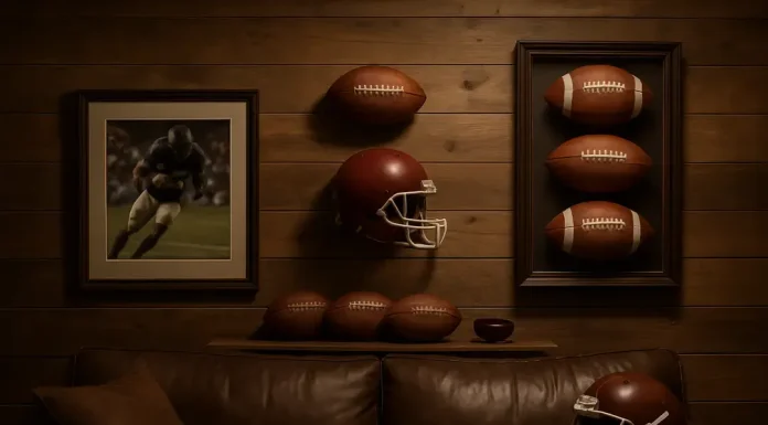 The Perfect Man Cave: How a Wall Football Display Completes Your Sports Decor perfect-man-cave-wall-football-decor