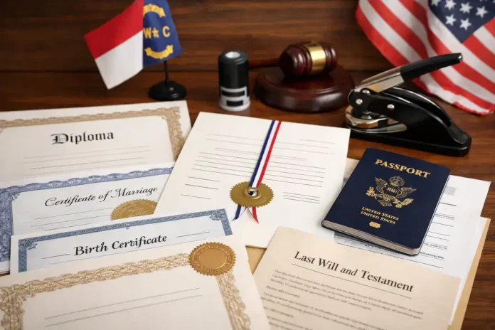 Which Documents Can Be Apostilled in North Carolina?