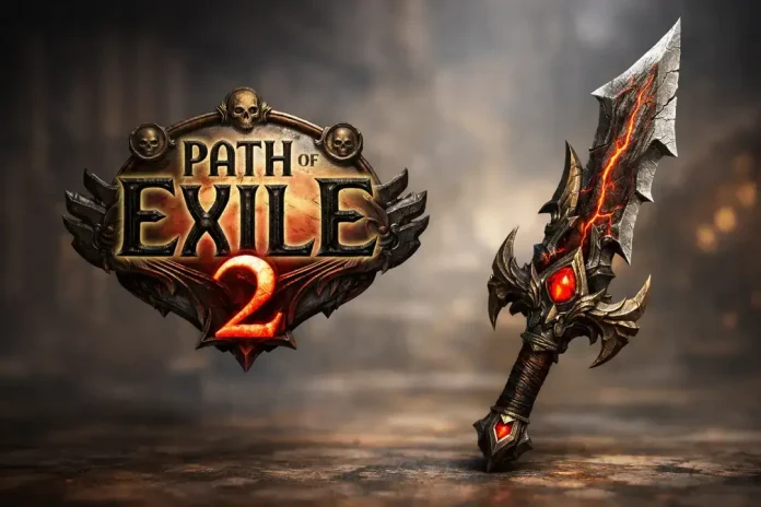 Path of Exile 2 logo and fiery sword