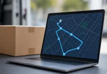 Why the Best Route Planning Software is a Competitive Advantage in Last‑mile Delivery Laptop showing delivery route map